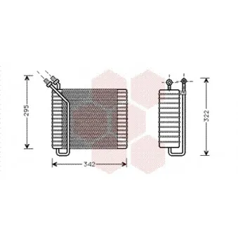 Évaporateur climatisation VAN WEZEL 5900V025