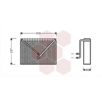 VAN WEZEL 5900V106 - Évaporateur climatisation