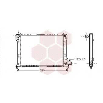 VAN WEZEL 73002012 - Radiateur, refroidissement du moteur