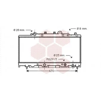 Radiateur, refroidissement du moteur VAN WEZEL [73002084]