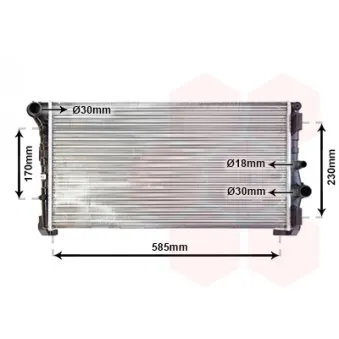 VAN WEZEL 73002088 - Radiateur, refroidissement du moteur