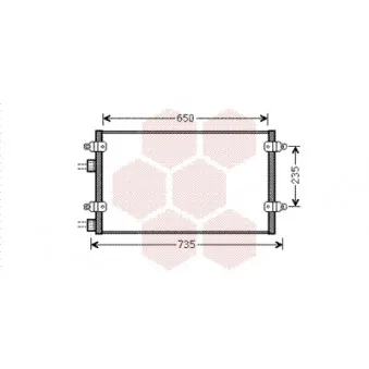 Condenseur, climatisation VAN WEZEL OEM 60678468