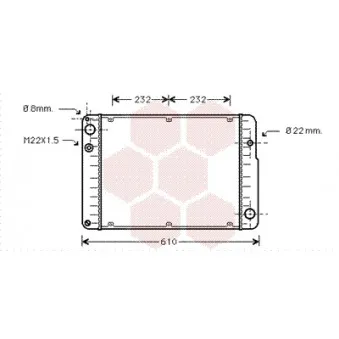 Radiateur, refroidissement du moteur VAN WEZEL 74002015 Radiateur, refroidissement du moteur VAN WEZEL 74002015