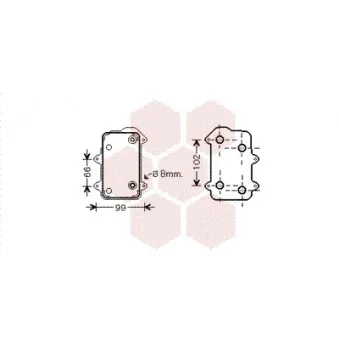Radiateur d'huile VAN WEZEL 74003051