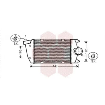 Intercooler, échangeur VAN WEZEL OEM 99711063970