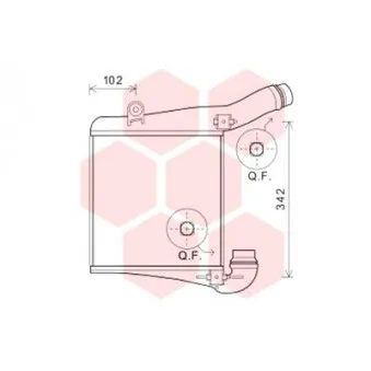 Intercooler, échangeur VAN WEZEL [74004077]