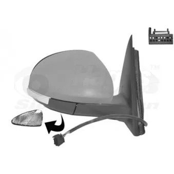 Rétroviseur extérieur VAN WEZEL OEM 5N0857522