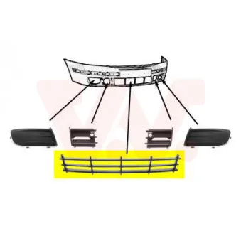 VAN WEZEL 7622590 - Grille de ventilation, pare-chocs