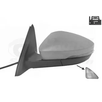 Rétroviseur extérieur VAN WEZEL OEM 5E1857507P