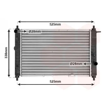 Radiateur, refroidissement du moteur VAN WEZEL OEM 96314162