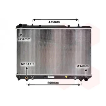 Radiateur, refroidissement du moteur VAN WEZEL 81002025