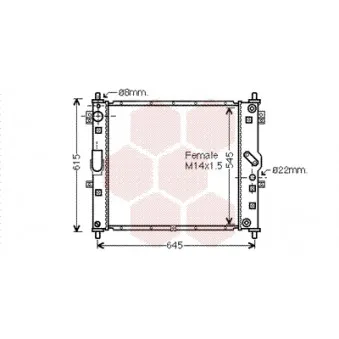 Radiateur, refroidissement du moteur VAN WEZEL 81002089