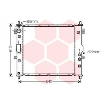 Radiateur, refroidissement du moteur VAN WEZEL 81002117