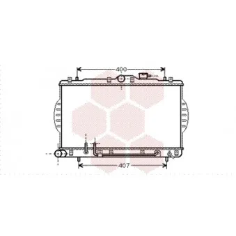 Radiateur, refroidissement du moteur VAN WEZEL OEM 2531022B00