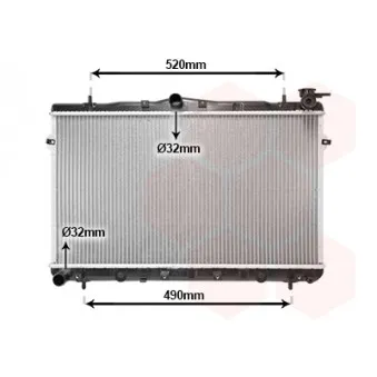 Radiateur, refroidissement du moteur VAN WEZEL 82002043