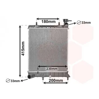 Radiateur, refroidissement du moteur VAN WEZEL 82002085