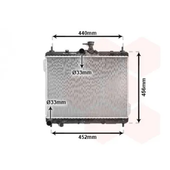 Radiateur, refroidissement du moteur VAN WEZEL OEM 253101C106