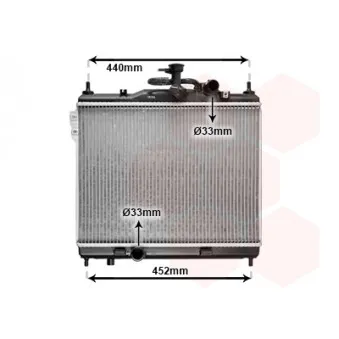 Radiateur, refroidissement du moteur VAN WEZEL OEM 253101C300