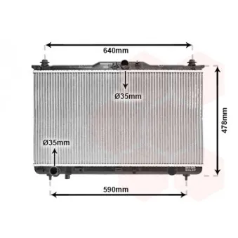 Radiateur, refroidissement du moteur VAN WEZEL OEM 2531026410