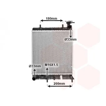 Radiateur, refroidissement du moteur VAN WEZEL OEM 2531022A00