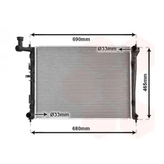 Radiateur, refroidissement du moteur VAN WEZEL OEM 253102R000