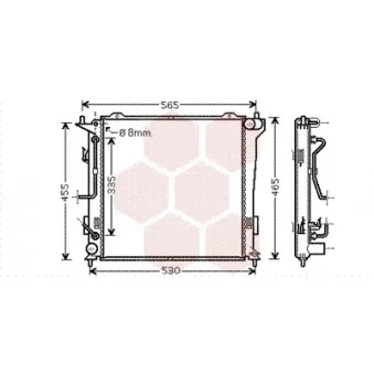 Radiateur, refroidissement du moteur VAN WEZEL OEM 253102L650