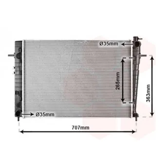 Radiateur, refroidissement du moteur VAN WEZEL OEM 253102E521