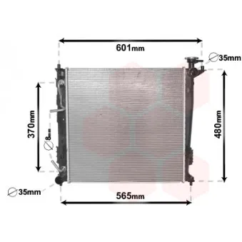 Radiateur, refroidissement du moteur VAN WEZEL OEM 253102S010
