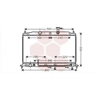 Radiateur, refroidissement du moteur VAN WEZEL 82002252