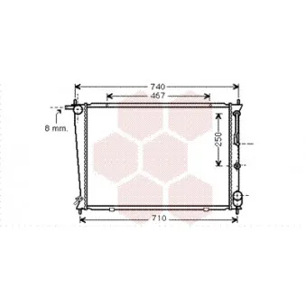 Radiateur, refroidissement du moteur VAN WEZEL OEM 253104A160