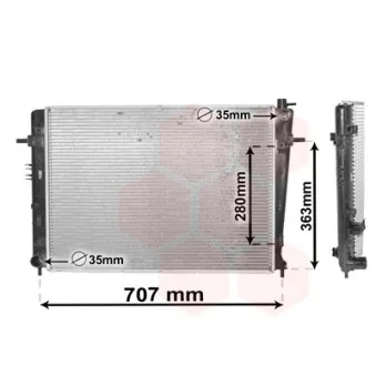 Radiateur, refroidissement du moteur VAN WEZEL 82002328