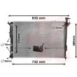Radiateur, refroidissement du moteur VAN WEZEL [82002352]