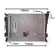 Radiateur, refroidissement du moteur VAN WEZEL [82002423]