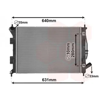 Radiateur, refroidissement du moteur VAN WEZEL OEM 25310A6150