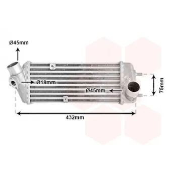 Intercooler, échangeur AVA QUALITY COOLING HY4235