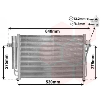 Condenseur, climatisation VAN WEZEL OEM 976061C200