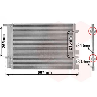 Condenseur, climatisation VAN WEZEL OEM 976061J010