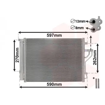 Condenseur, climatisation VAN WEZEL OEM 976062Y000