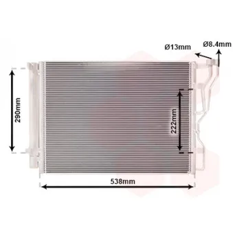 Condenseur, climatisation VAN WEZEL 82005299