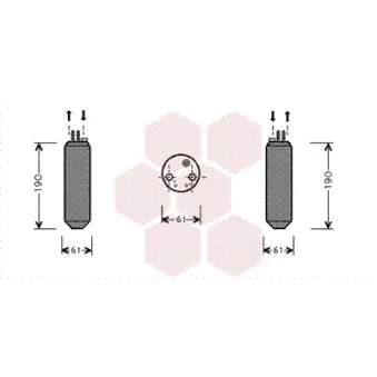 Filtre déshydratant, climatisation VAN WEZEL 8200D080