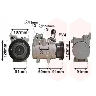 Compresseur, climatisation VAN WEZEL OEM 977012D100