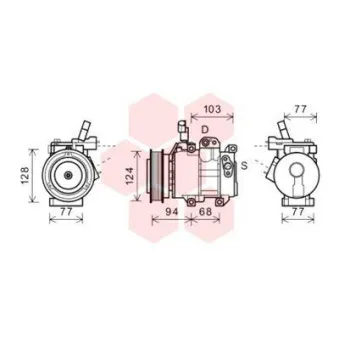 Compresseur, climatisation VAN WEZEL OEM 977011J101