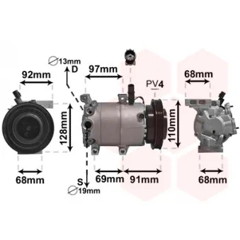 Compresseur, climatisation VAN WEZEL OEM 977011E100