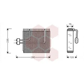 Évaporateur climatisation VAN WEZEL 8200V002