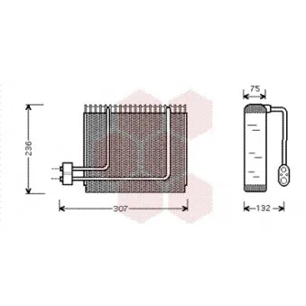 Évaporateur climatisation VAN WEZEL 8200V014