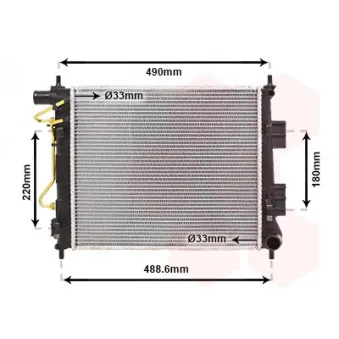 Radiateur, refroidissement du moteur VAN WEZEL 82012708