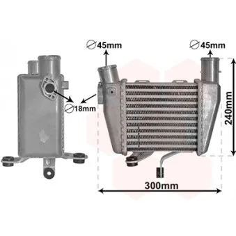 Intercooler, échangeur VAN WEZEL 82014704