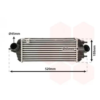 Intercooler, échangeur VAN WEZEL OEM 282712A550