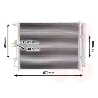 Condenseur, climatisation VAN WEZEL 82015705
