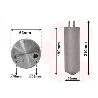 Filtre déshydratant, climatisation VAN WEZEL 8201D701